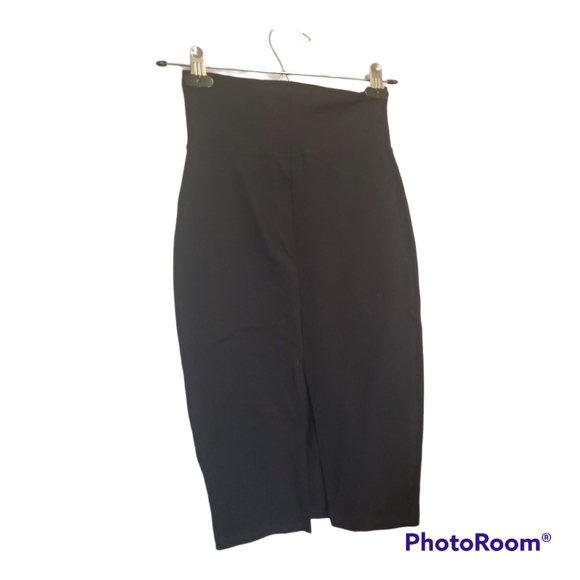 BEBE High Waist Black Bodycon Midi Skirt - Size XXS, 00 - Picture 4 of 4